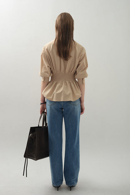 The Selena Cinched Waist Blouse | 復古束腰襯衫￼