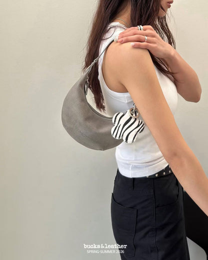 Bucks & Leather Mini Moon Shoulder Bag | 牛皮小月牙手袋