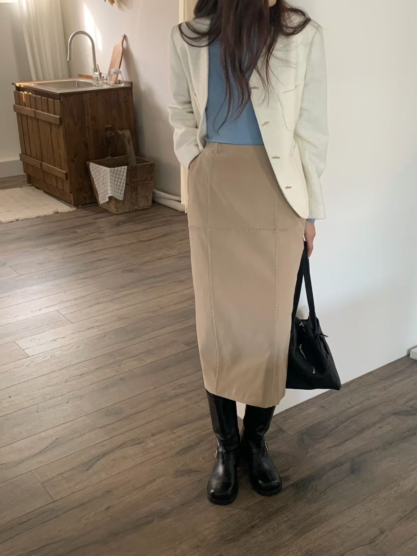 【One of a Kind】Flat Bar Tweed Blazer