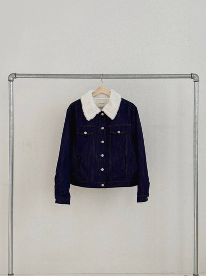 【最美冬季外套】The Denim Bomber with Shearling Collar