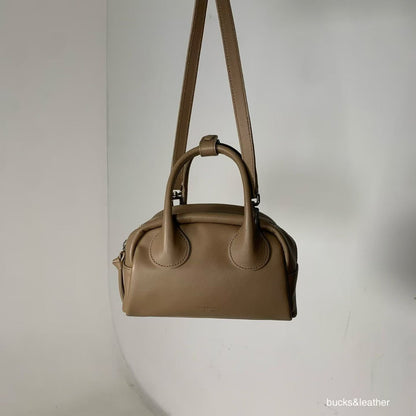 【Monotour 連線】Bucks & Leather Mini Cutie Lambskin Bowling Bag