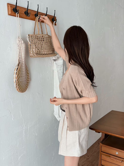 Essential Summer Knit Cardigan | 夏日短袖小冷衫