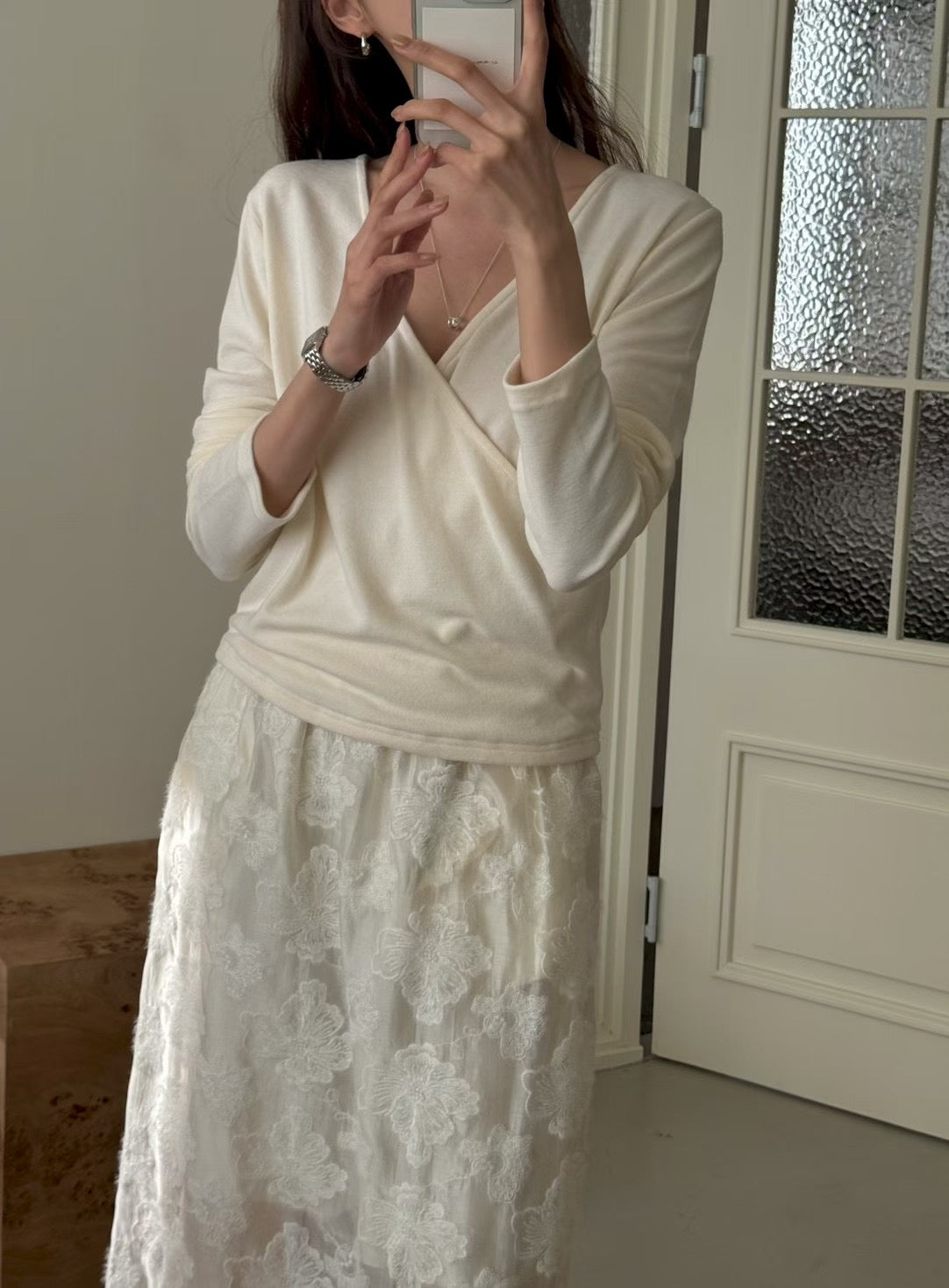 Elegant Wrap Angora Winter Top | 溫柔安哥拉毛搭疊Top