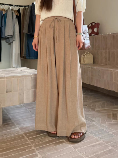 Flowy Summer Linen Essential Pants  | 夏日亞麻垂墜飄逸褲