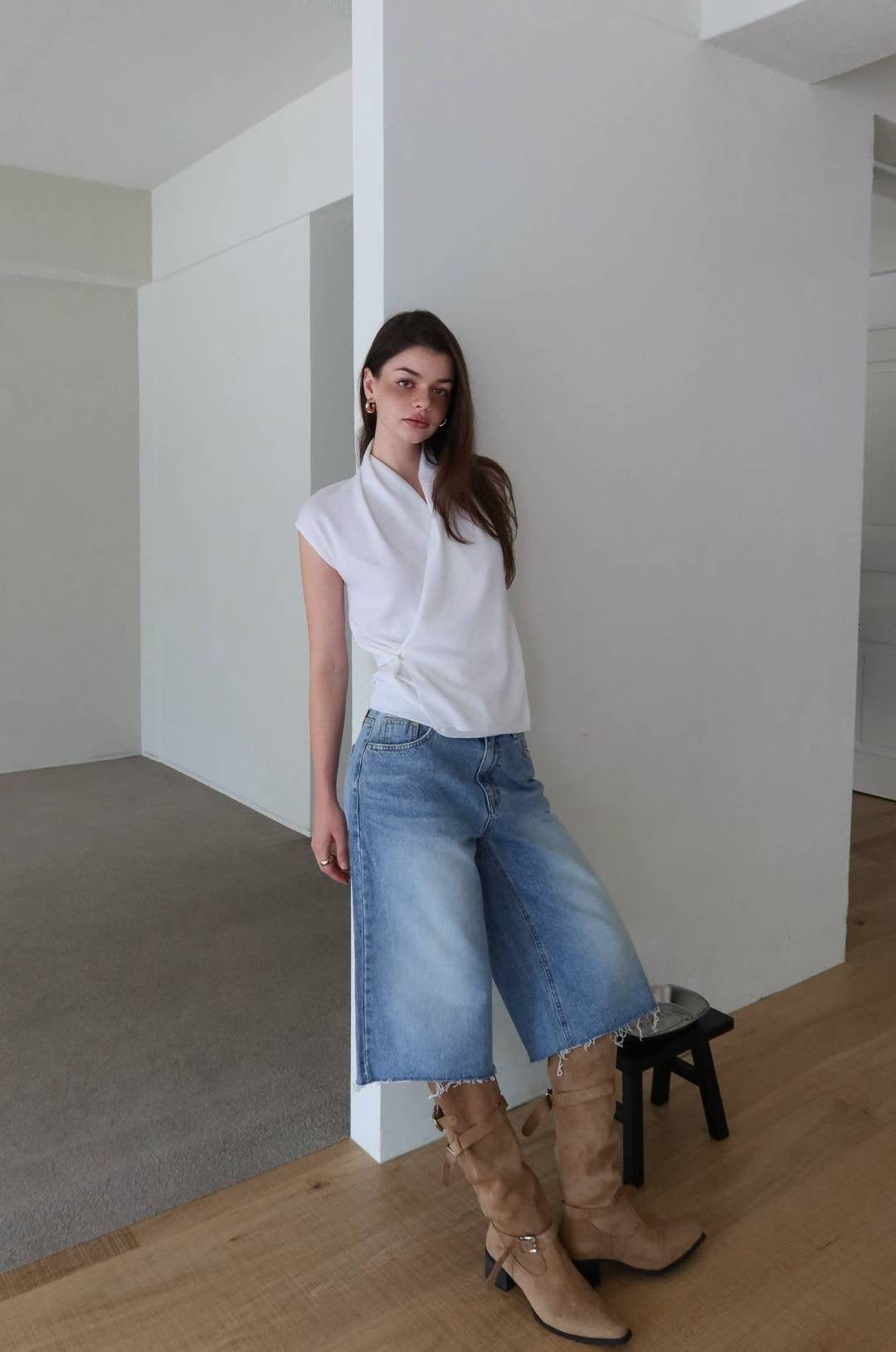 Sasha Side Button Wrap Top