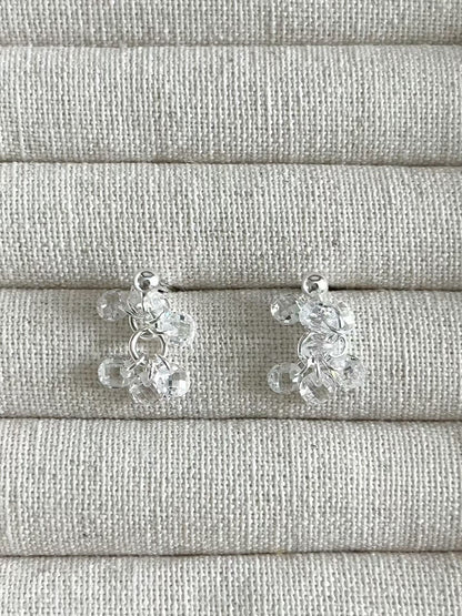 Sheer Bead Cluster Earrings | 清透小束珠耳環