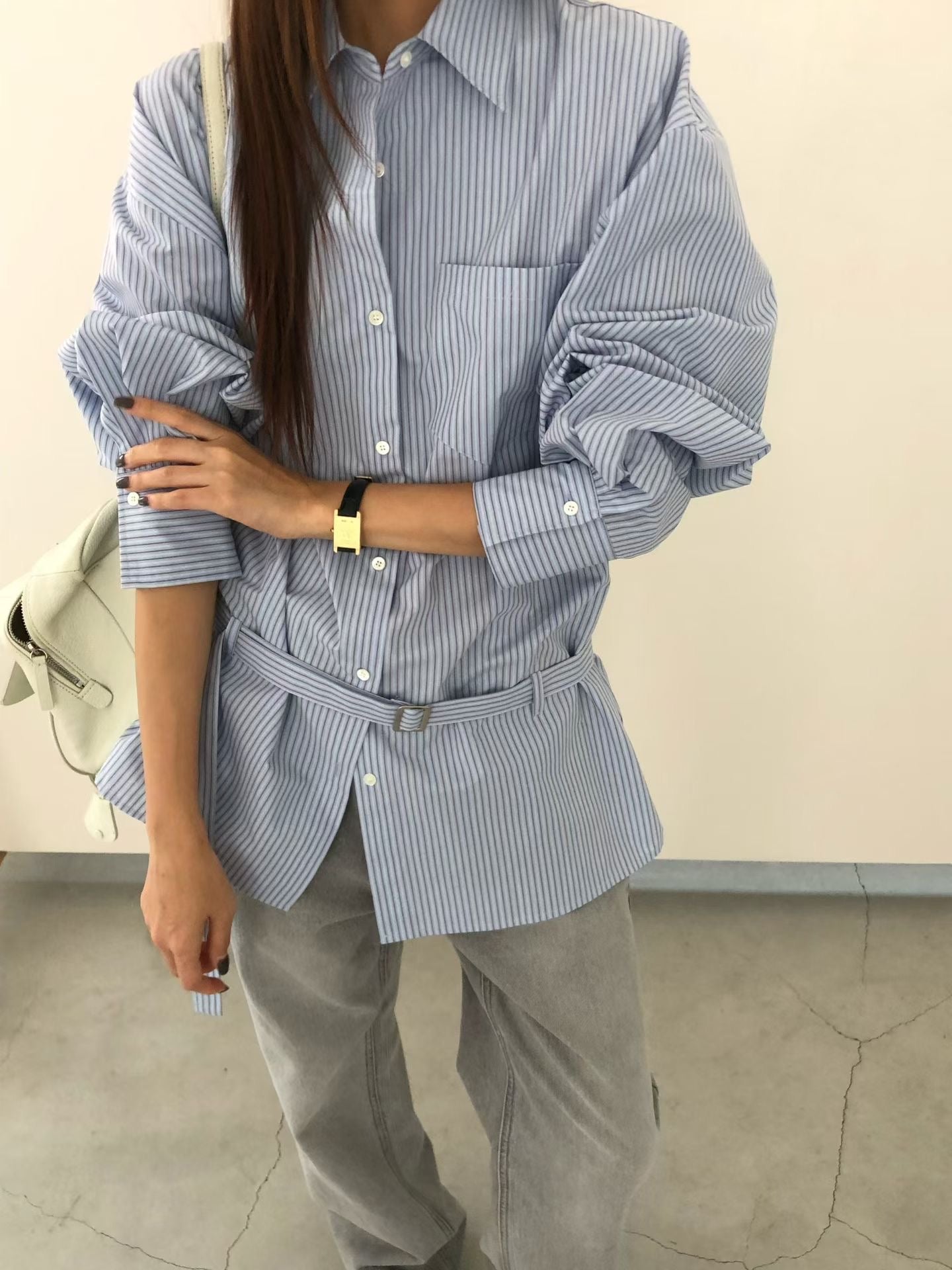 【俐落男友風】The Chic Belted Shirt
