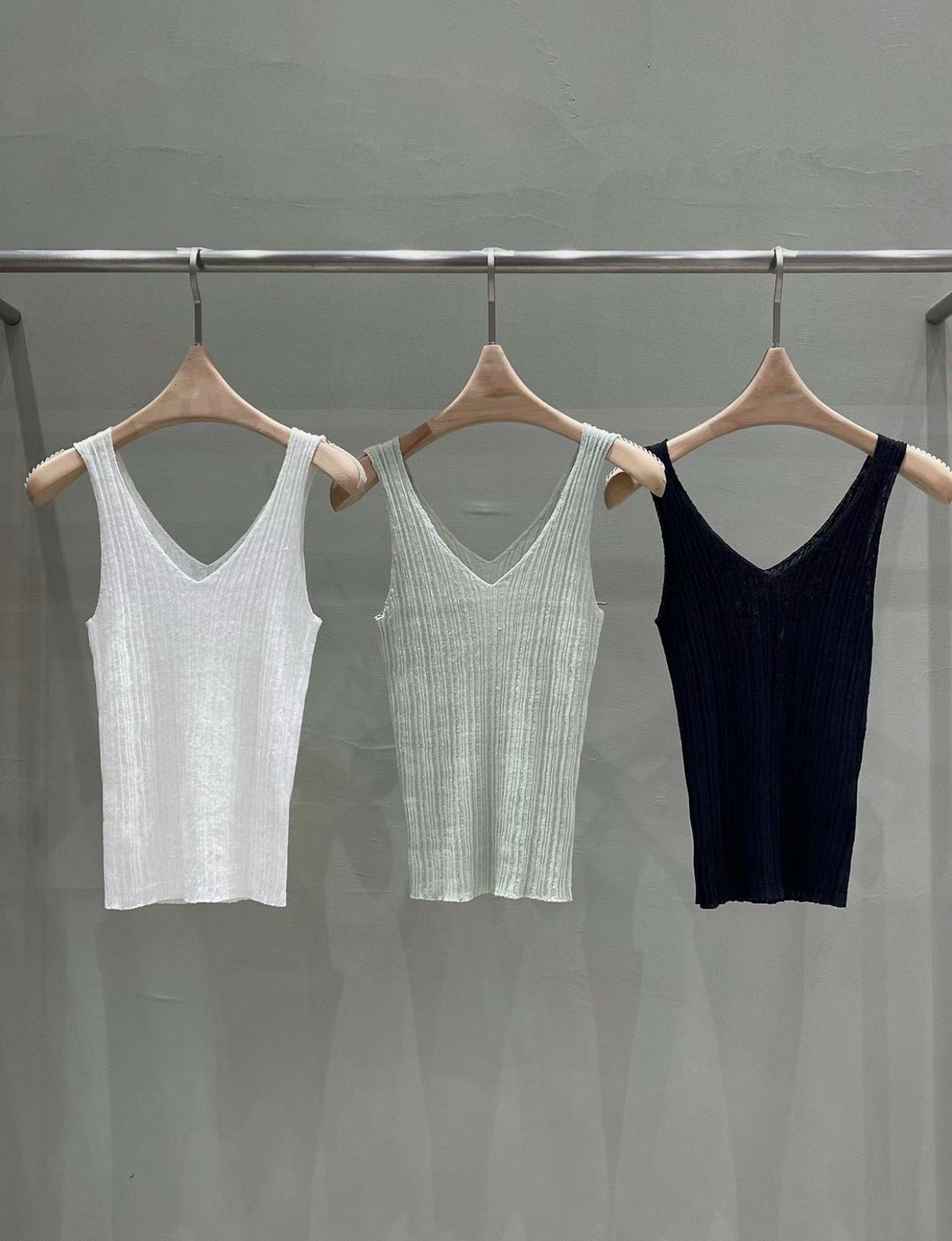 Elegant V Neck Linen Cami