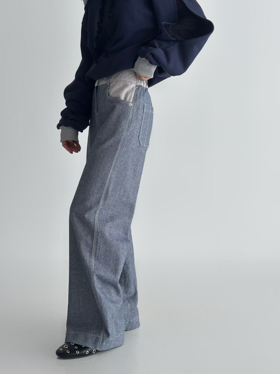 The Posh Patchwork Denim Jeans | 手工感拼布牛仔