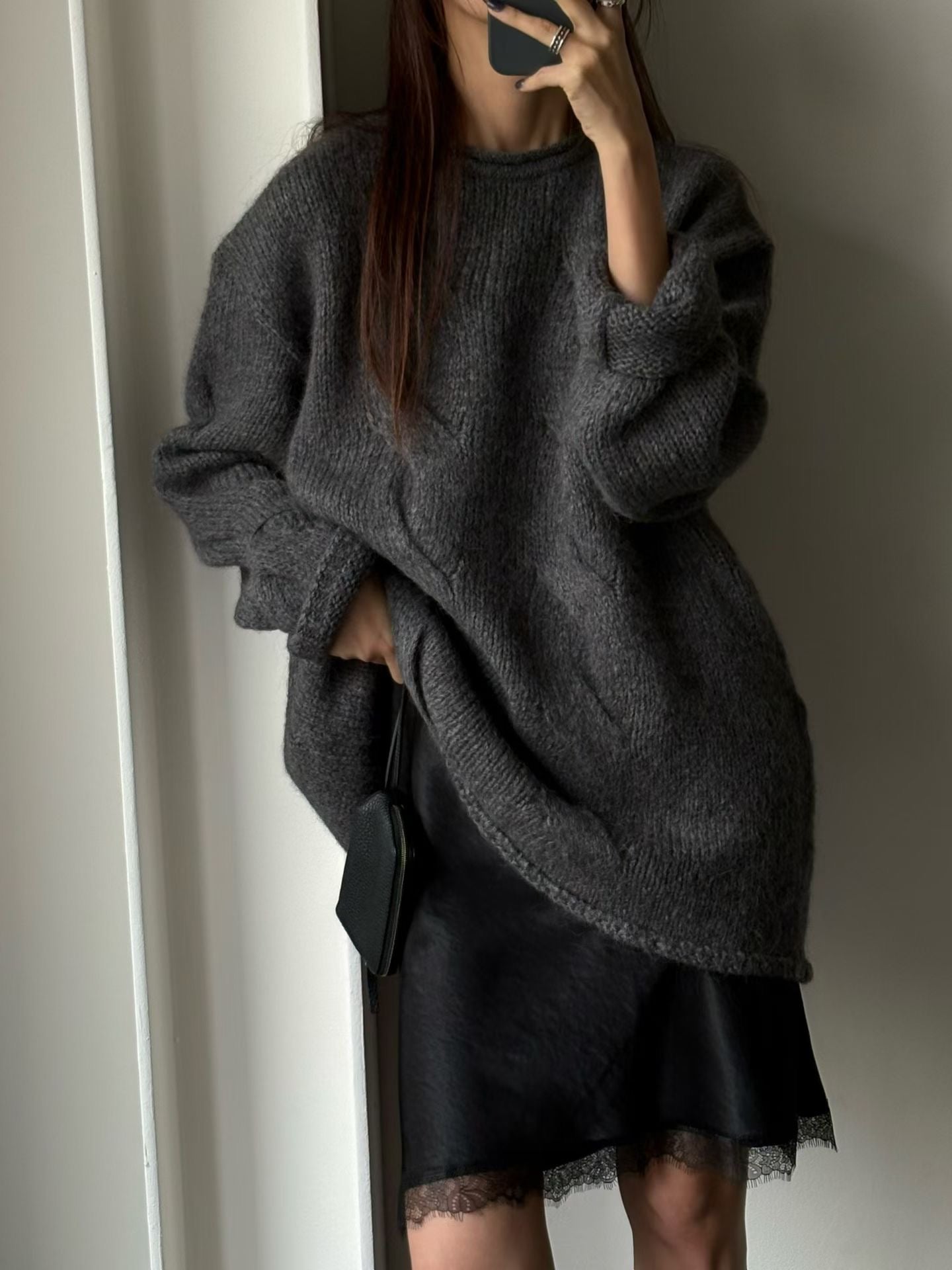 Oversized Alpaca Cable Knit | 寬版麻花羊駝針織
