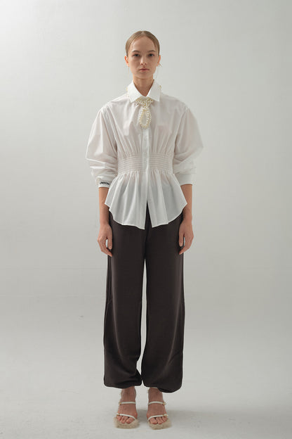The Selena Cinched Waist Blouse | 復古束腰襯衫￼