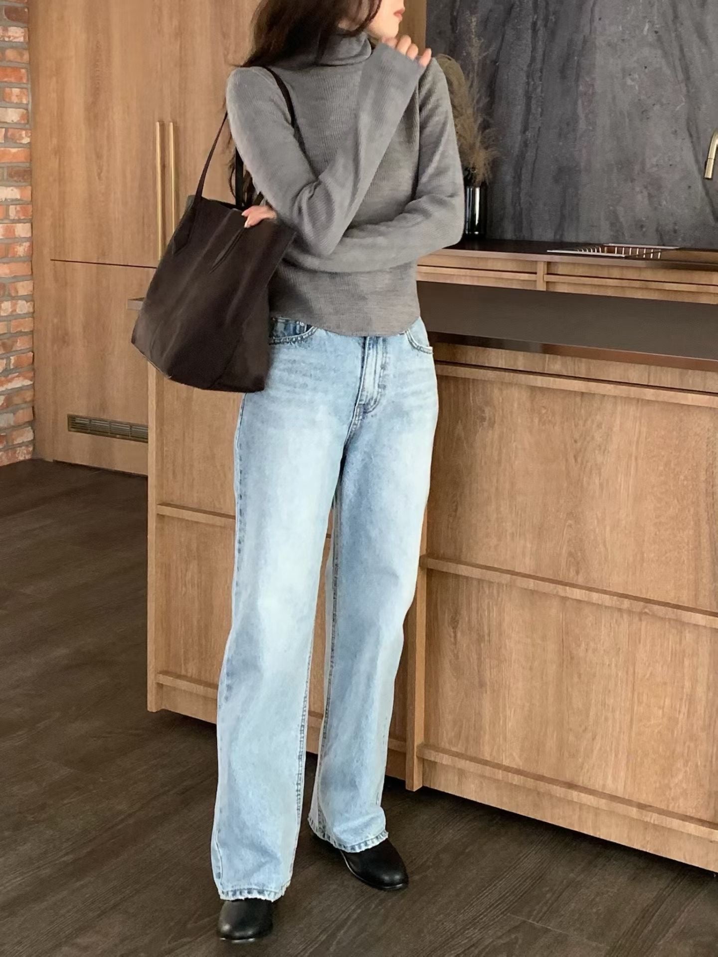 <Delicate Basics> Round Hem High Neck Top | 冬季親膚高領打底Top