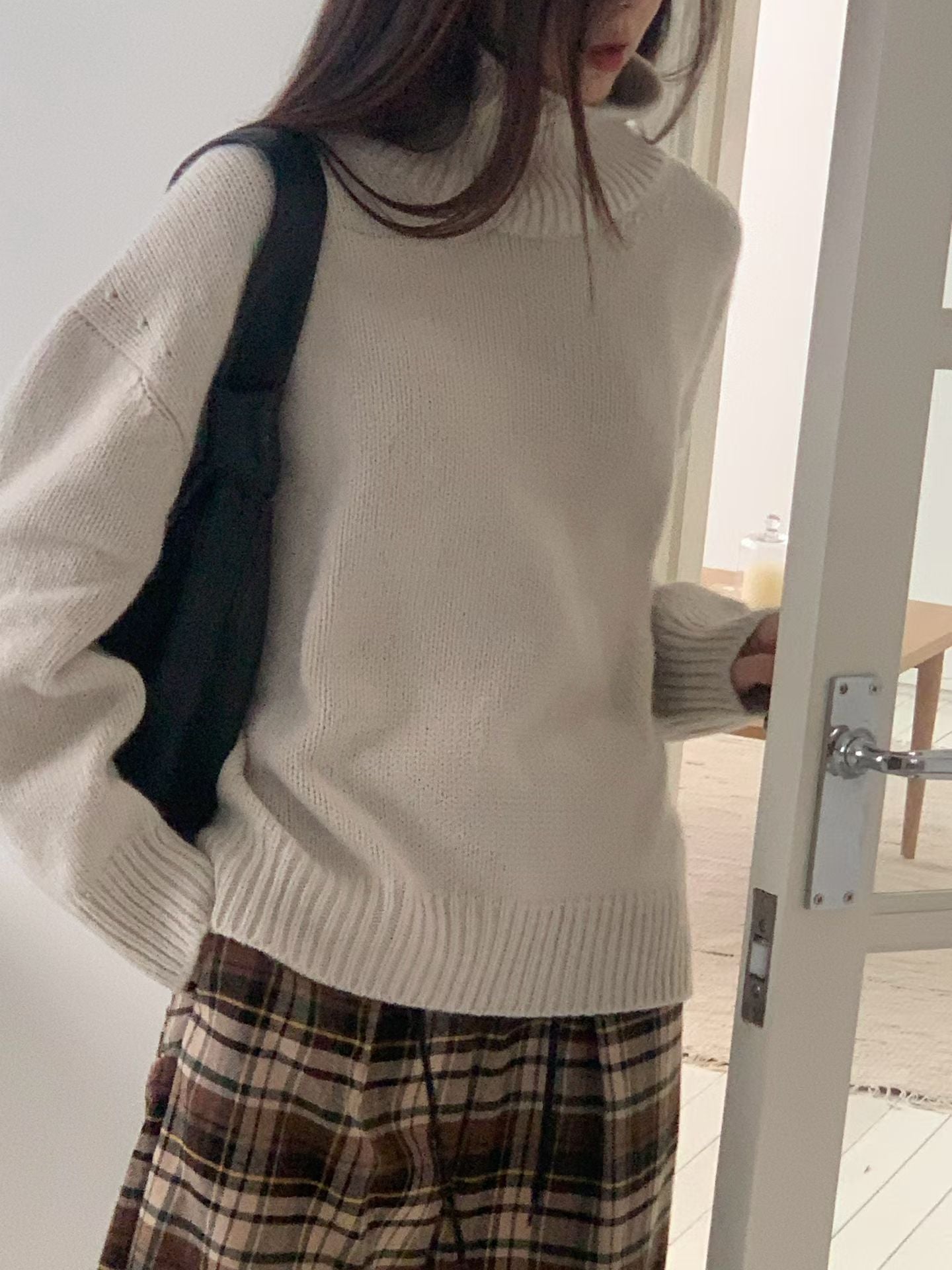 【至高質素布材】Luxurious Baby Alpaca High Neck Knit | 柔霧感羊駝高領上衣