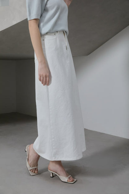 Front Slit Cargo Midi Skirt | 仙氣顯白前開叉長裙