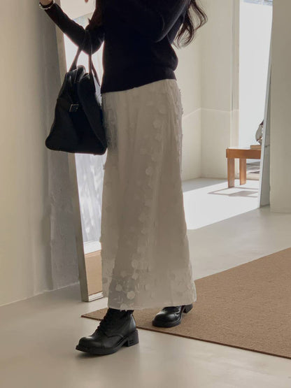 Floral Embroidered Skirt