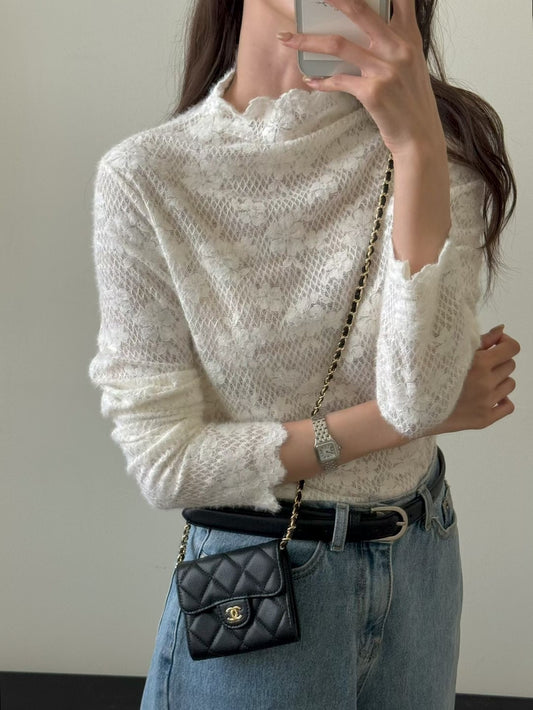 Romance Snowy Lace Top | 溫柔粉雪Lace上衣