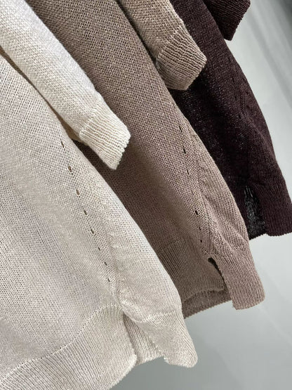 Ribbed Details Tencel Blend Knit | 羅紋天絲針織上衣