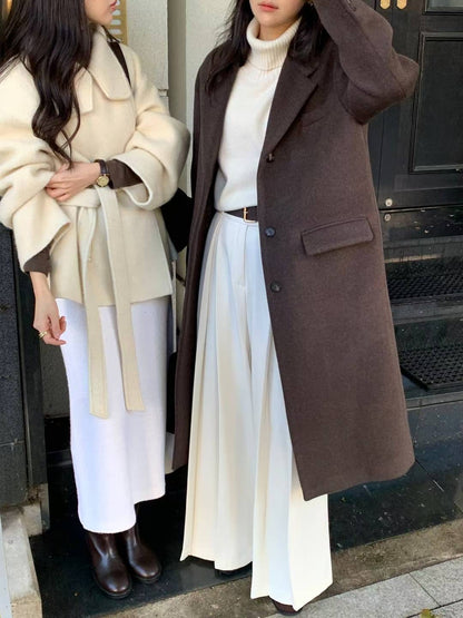 Elegant Pleats Pants | 輕柔內摺闊腳褲