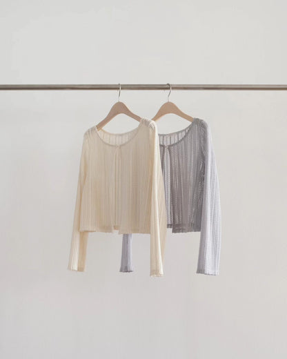 Pointelle Weaving Parisian Cardigan