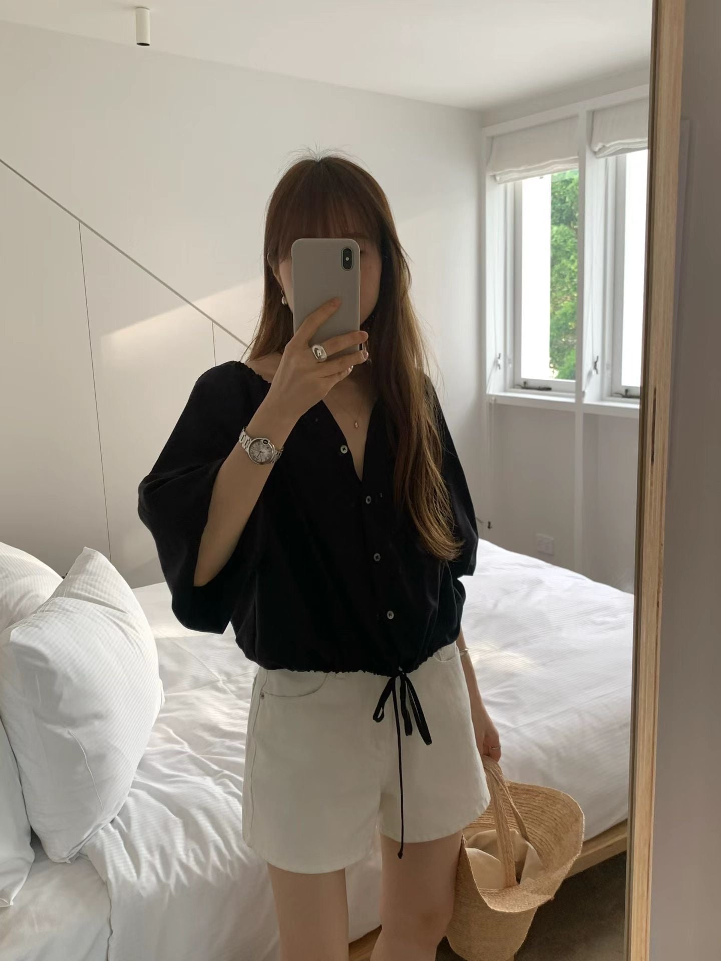 Parisian Bubble String Blouse