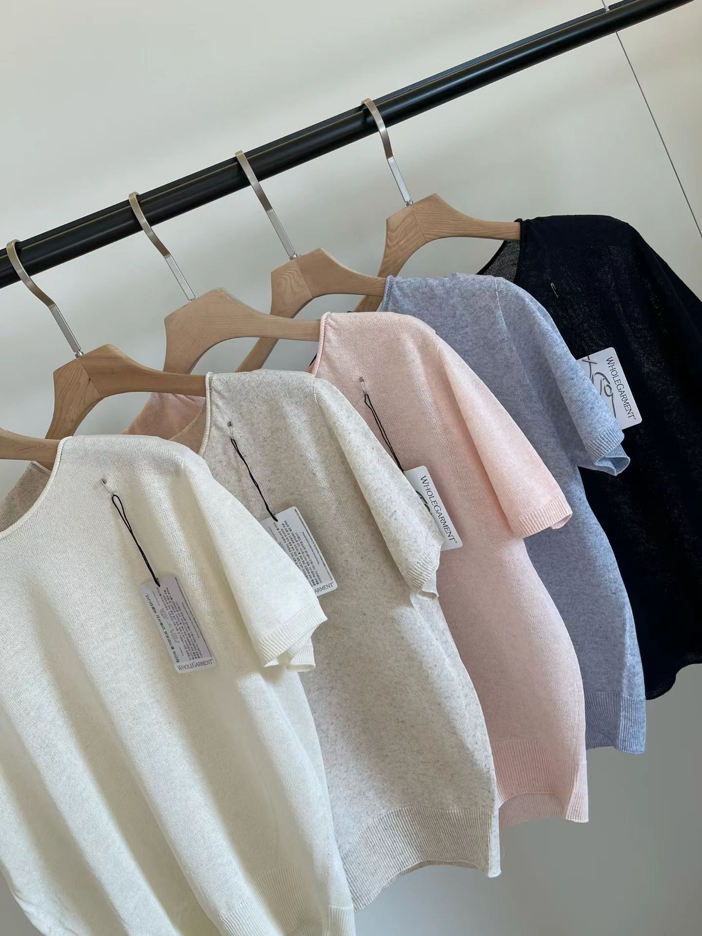 [𝑳𝒊𝒏𝒆𝒏 𝑬𝒅𝒊𝒕] Wholegarment Baby Fluff Short Sleeves Top