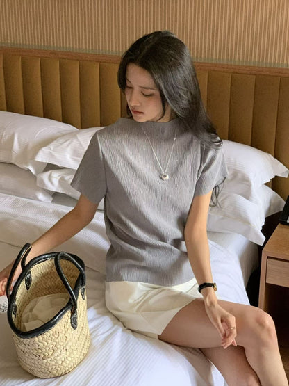 Fine Pleated Elegant Blouse | 精緻壓摺優雅上衣