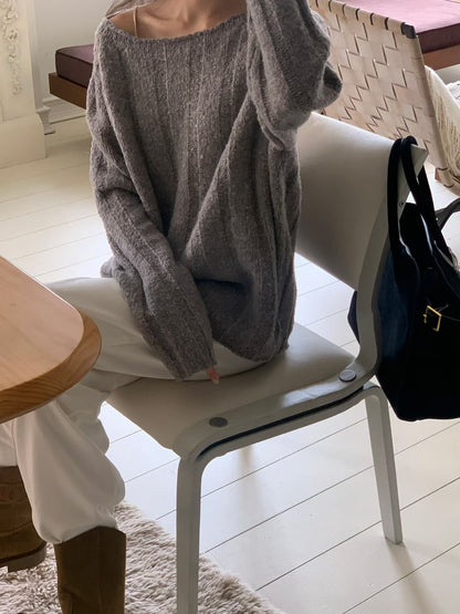 【簡約老錢風 Must Get】Wide Ribbed Cozy Wool Knit | 毛茸茸闊羅紋羊毛針織