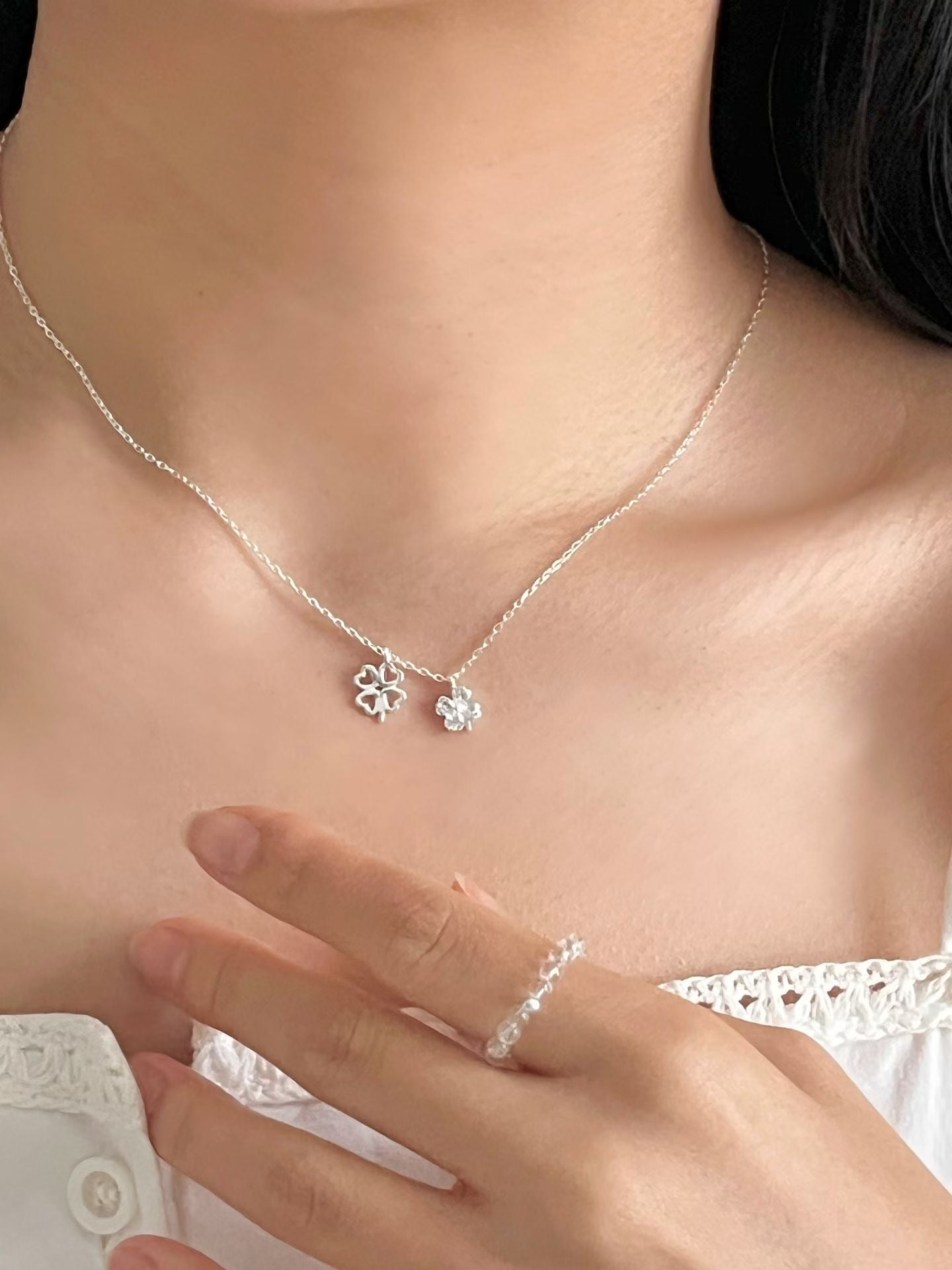 Four Leaf Charm Necklace | 幸運四葉草頸鏈￼