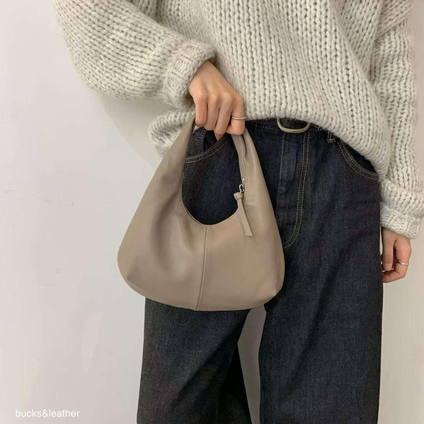 【Monotour 連線】Bucks & Leather Mini Lambskin Coconut Bag