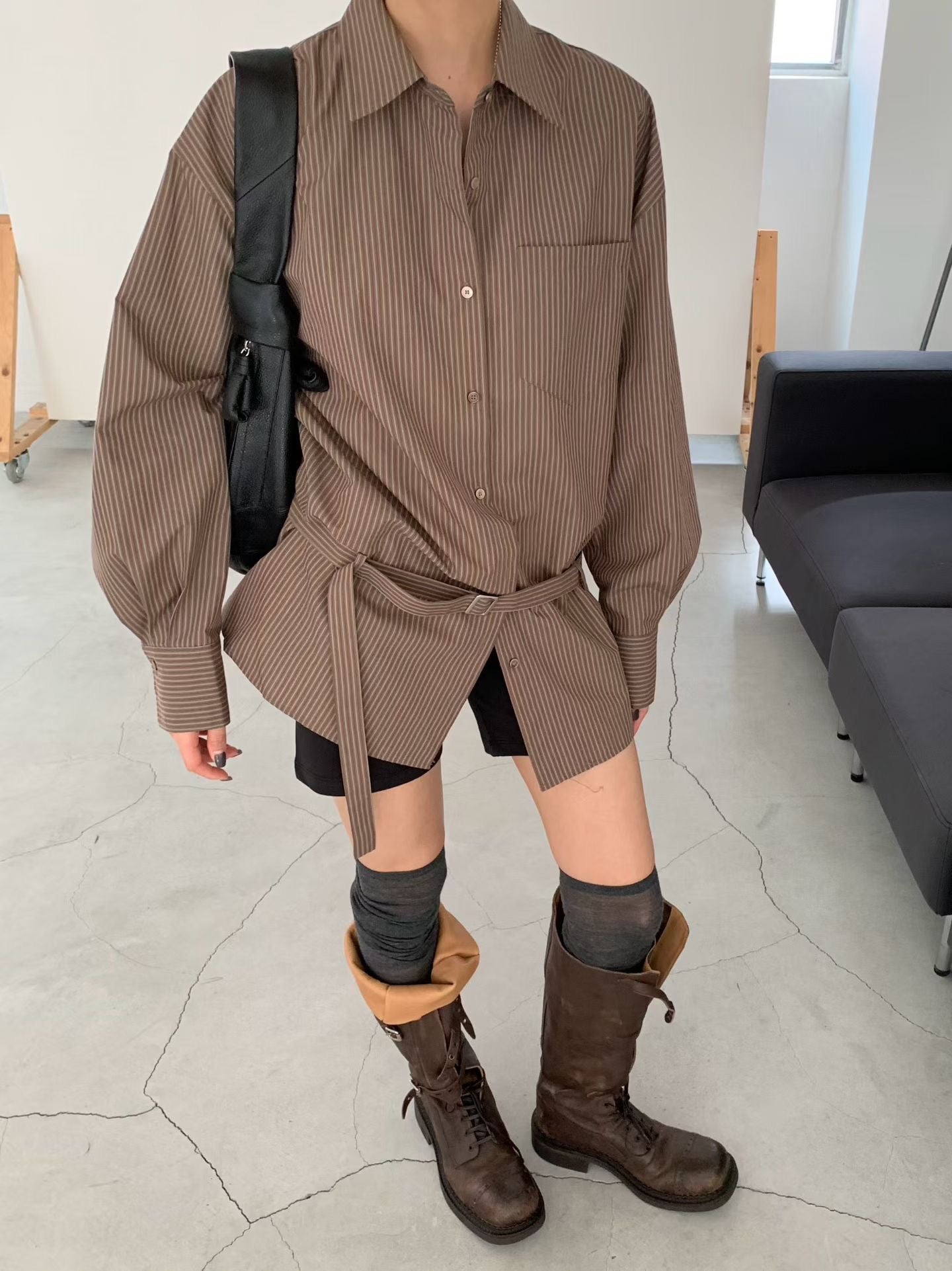 【俐落男友風】The Chic Belted Shirt