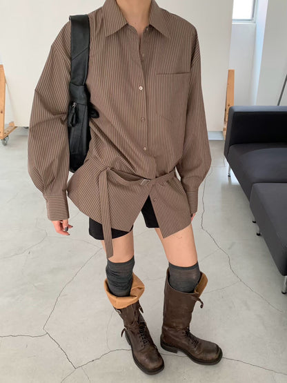 【俐落男友風】The Chic Belted Shirt