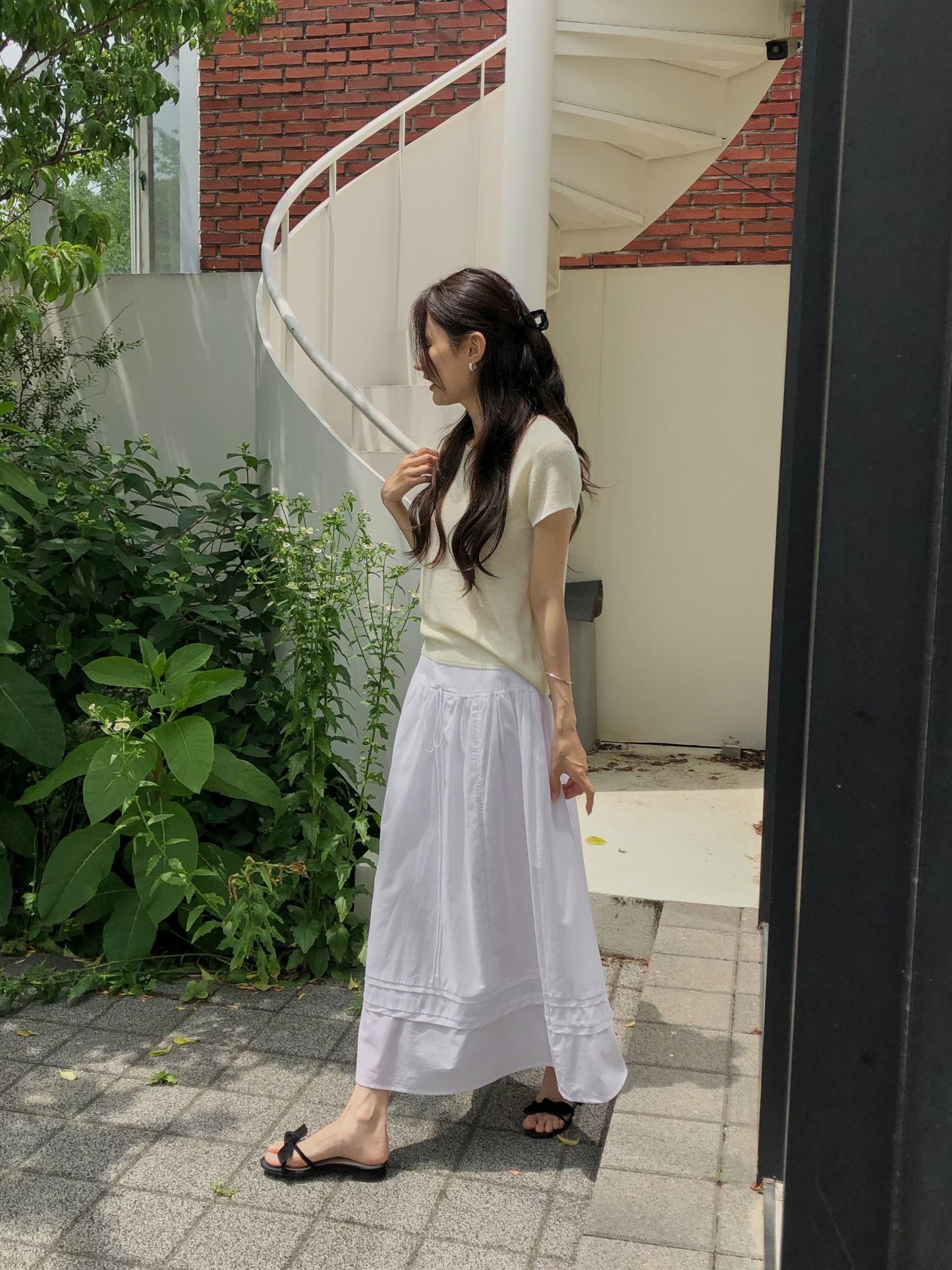 Soft Piping Halo Knit | 滾邊羽霧感輕針織上衣