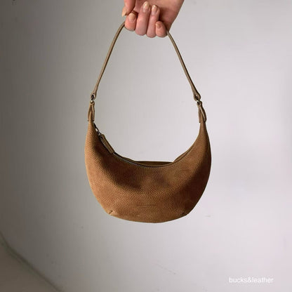 Bucks & Leather Mini Moon Shoulder Bag | 牛皮小月牙手袋