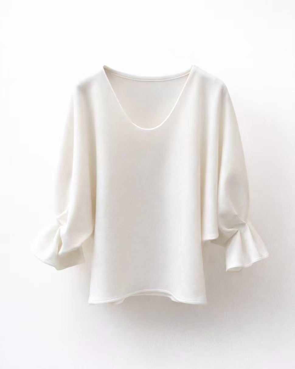 Elegant Balloon Ruffle Top