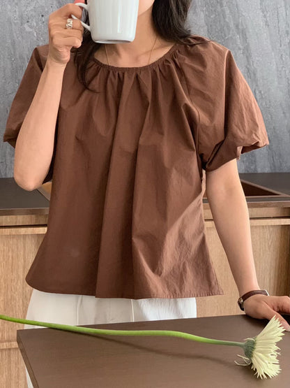 Pure Cotton Summer Balloon Blouse