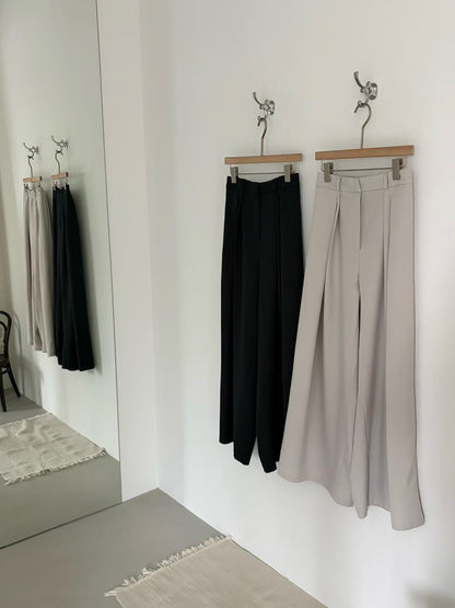 Effortless Frosty Flow Trousers | 清涼垂感人造絲精緻西裝長褲