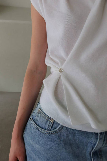 Sasha Side Button Wrap Top