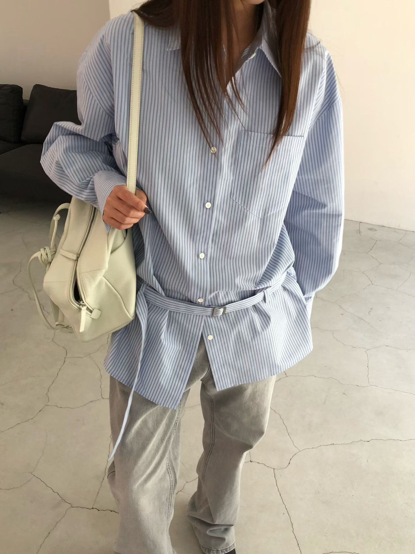 【俐落男友風】The Chic Belted Shirt