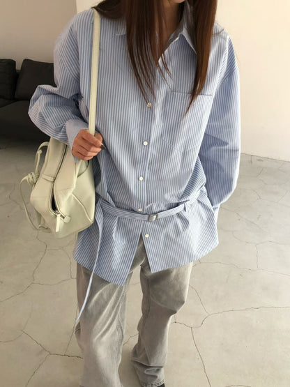 【俐落男友風】The Chic Belted Shirt