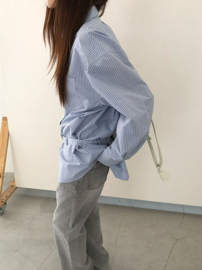 【俐落男友風】The Chic Belted Shirt