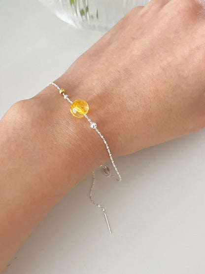 Sunlit Yellow Bead Bracelet | 日光小黃珠￼手鍊