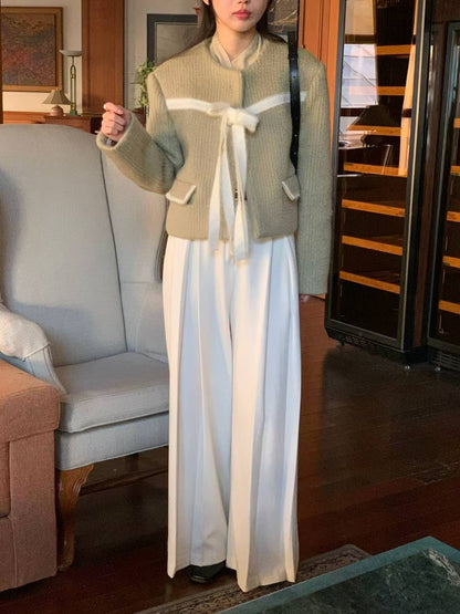 Elegant Pleats Pants | 輕柔內摺闊腳褲