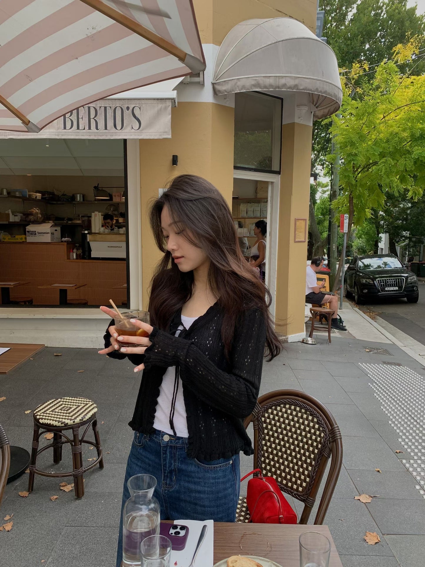 Crochet Ribbon Cardigan | 細緻鈎針綁結外套