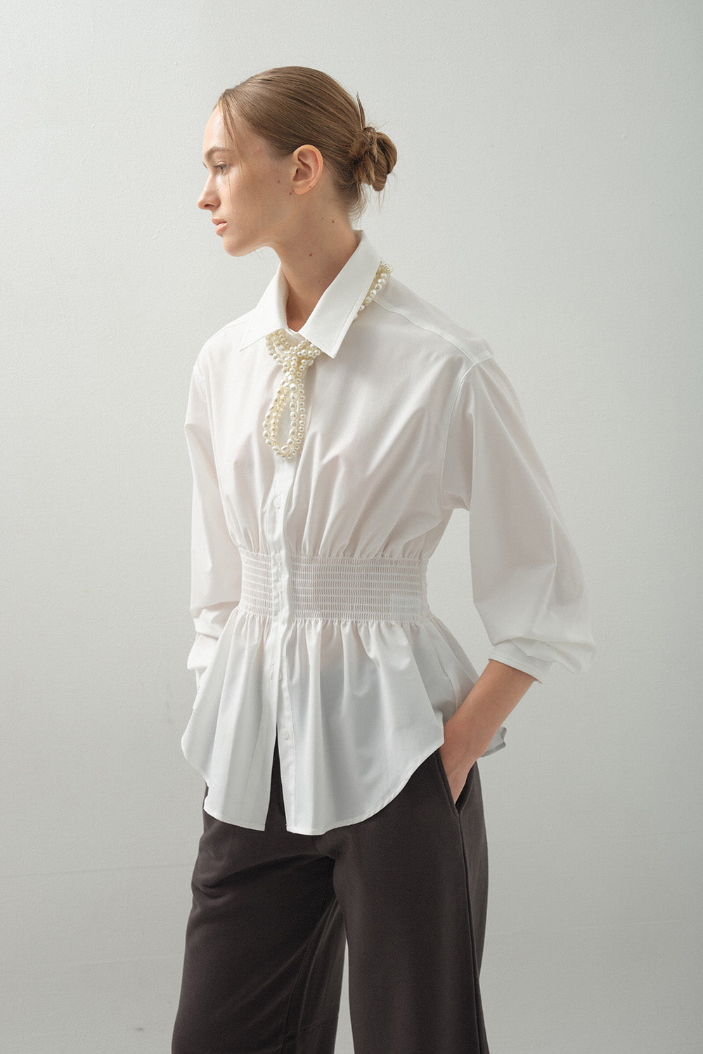 The Selena Cinched Waist Blouse | 復古束腰襯衫￼