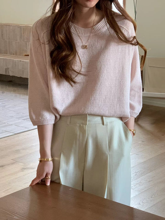 [𝑳𝒊𝒏𝒆𝒏 𝑬𝒅𝒊𝒕] Dainty Bracelet-Sleeves Breezy Top