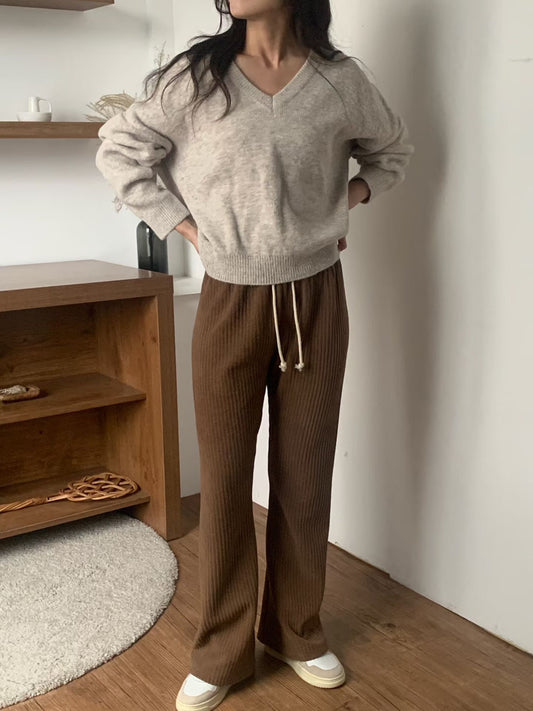 [連線壓軸加碼款] Everyday Comfort Stretchy Pants | 冬日基礎直紋彈力褲