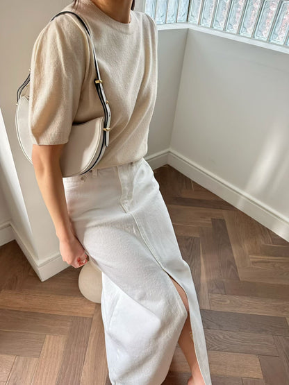 Front Slit Cargo Midi Skirt | 仙氣顯白前開叉長裙