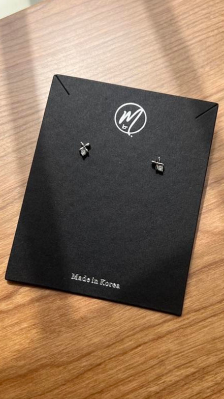 清新小閃石耳環