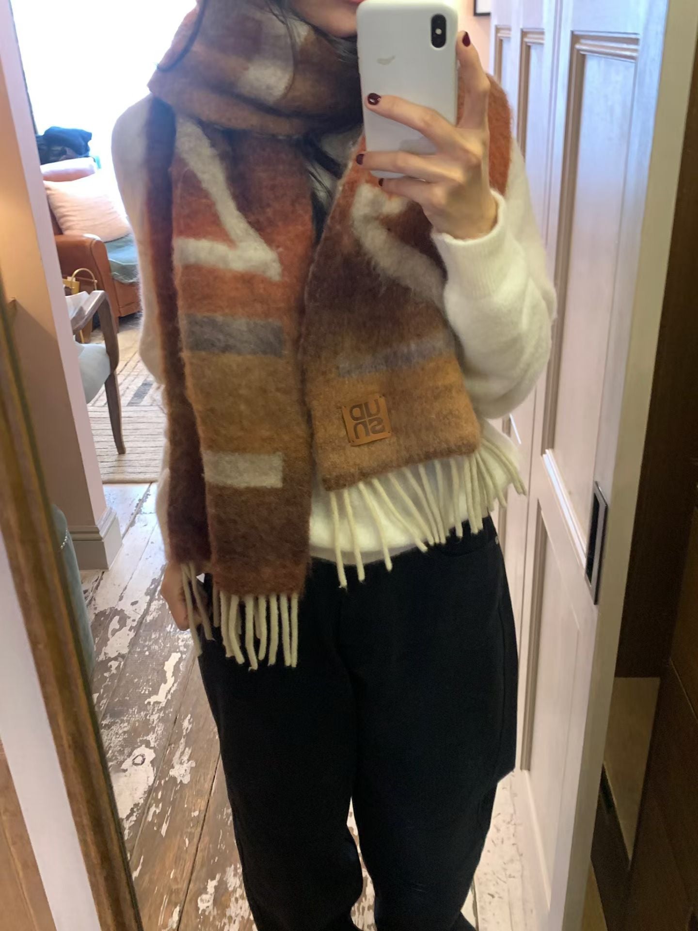 UNDERSON Abstract Wool Scarf