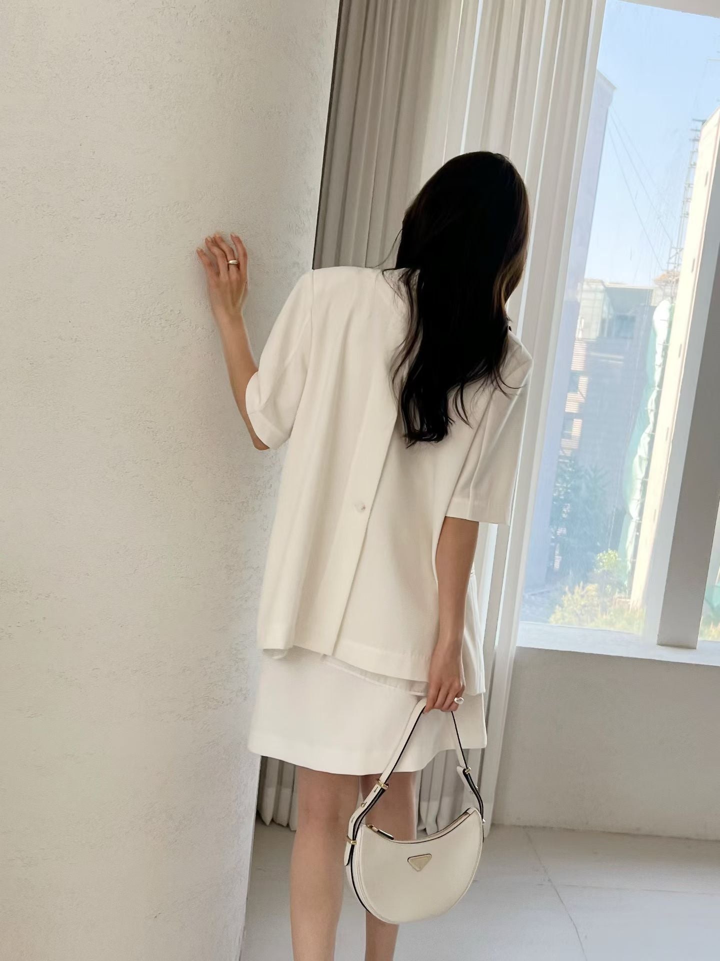 Lace-Trim Layered Blazer | 蕾絲滾邊拼接西裝外套